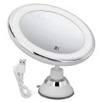 Magnifying Lighted Makeup Mirror with Touch Control,10x Magnifying Makeup Mirror with Light 3 Color Lighting Travel Makeup Mirror Bathroom Shower Mirror with Suction Cup