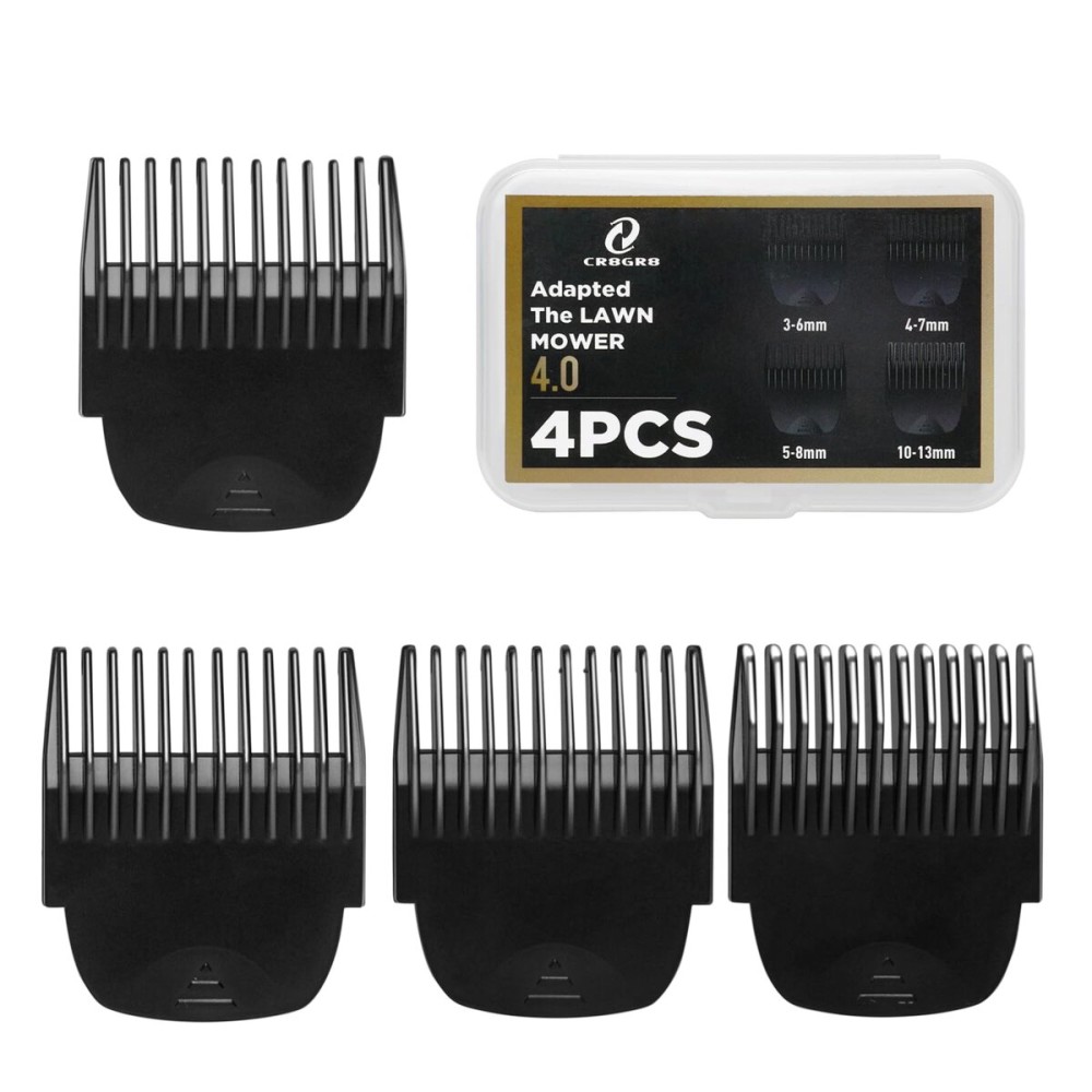 4 Pack Professional Guide Comb Fit for Manscaped The Lawn Mower 4.0 Groin Hair TReplacement Trimmer Guards Cutting Lengths from 1/8-1/2 Inch Fit The Lawn Mower 3=4.0 Trimmer with Organizer 4 Pack Professional Guide Comb Fit for Manscaped The Lawn Mower 4.0 Groin Hair TReplacement Trimmer Guards Cutting Lengths from 1/8-1/2 Inch Fit The Lawn Mower 3=4.0 Trimmer with Organizer
