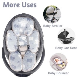 TANOFAR Infant Car Seat Head Support, Soft Baby Carseat Head & Body Support, Elephant Baby Car Seat Insert Cushion for Newborn Boys