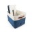 HYGGE + Linen Storage Bin Basket 15.8 x 12.5 x 10 Durable fabric & lightweight design. Great for storing toys, books, linens, games, clothing, baby products & more! (WHITE/BLUE, 2 PACK)