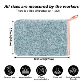 PHOGARY 6 Pack Microfiber Body Wash Mitts, 68 Inch Super Absorbent & Soft Face Mitten, Coral Fleece Bath Spa Cloth, Reusable Makeup Remover Mitt Gloves, 3 Colors