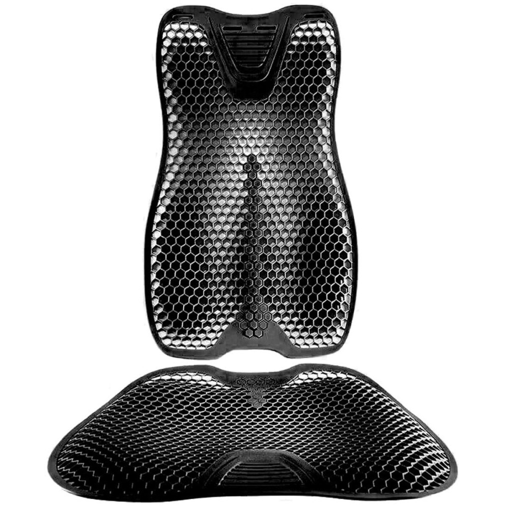 Silicone Seat,Car Chair Back Cushion,Cooling seat Cushion Thick Big Breathable Honeycomb Design Absorbs Pressure Points Seat Cushion with Non-Slip Cover Gel Cushion for Office Chair Home Car seat