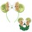 zhezesmila Mouse Ears Headband with Tinkerbell Scrunchies Sequin Ears Headband Party Costume Hair Accessories Headwear Decoration for Women