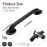 Rackickyer Shower Grab Bar, 2 Pack 12 Inch Black Bathroom Grab Bar, 1.25 Diameter 304 Stainless Steel Anti-Slip Grab Bars for Bathtubs and Showers, Handicap Shower Grab Bar for Seniors Elderly