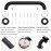 Rackickyer Shower Grab Bar, 2 Pack 12 Inch Black Bathroom Grab Bar, 1.25 Diameter 304 Stainless Steel Anti-Slip Grab Bars for Bathtubs and Showers, Handicap Shower Grab Bar for Seniors Elderly