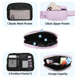 VOROLO Fanny Pack For Women And Men Crossbody Bag Belt Bag with Adjustable Strap Graduation Gifts Light Purple