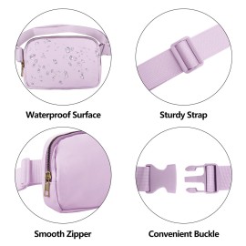 VOROLO Fanny Pack For Women And Men Crossbody Bag Belt Bag with Adjustable Strap Graduation Gifts Light Purple