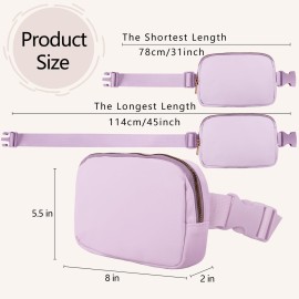 VOROLO Fanny Pack For Women And Men Crossbody Bag Belt Bag with Adjustable Strap Graduation Gifts Light Purple