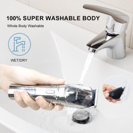 Hatteker Beard Trimmer for Men,Waterproof Grooming Kit with Mustache,Face,Nose,Body Trimmer Hair Clippers Cordless Electric Razors,Gift for Men