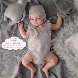 Ymaotrade Blank Name Sign Baby Welcome Sign, Hello Baby Arrival Photo Prop, Hospital Birth Announcement, Newborn Birth Stats Board Photo Prop Baby Birth Announcement Sign Newborn Sign126.5