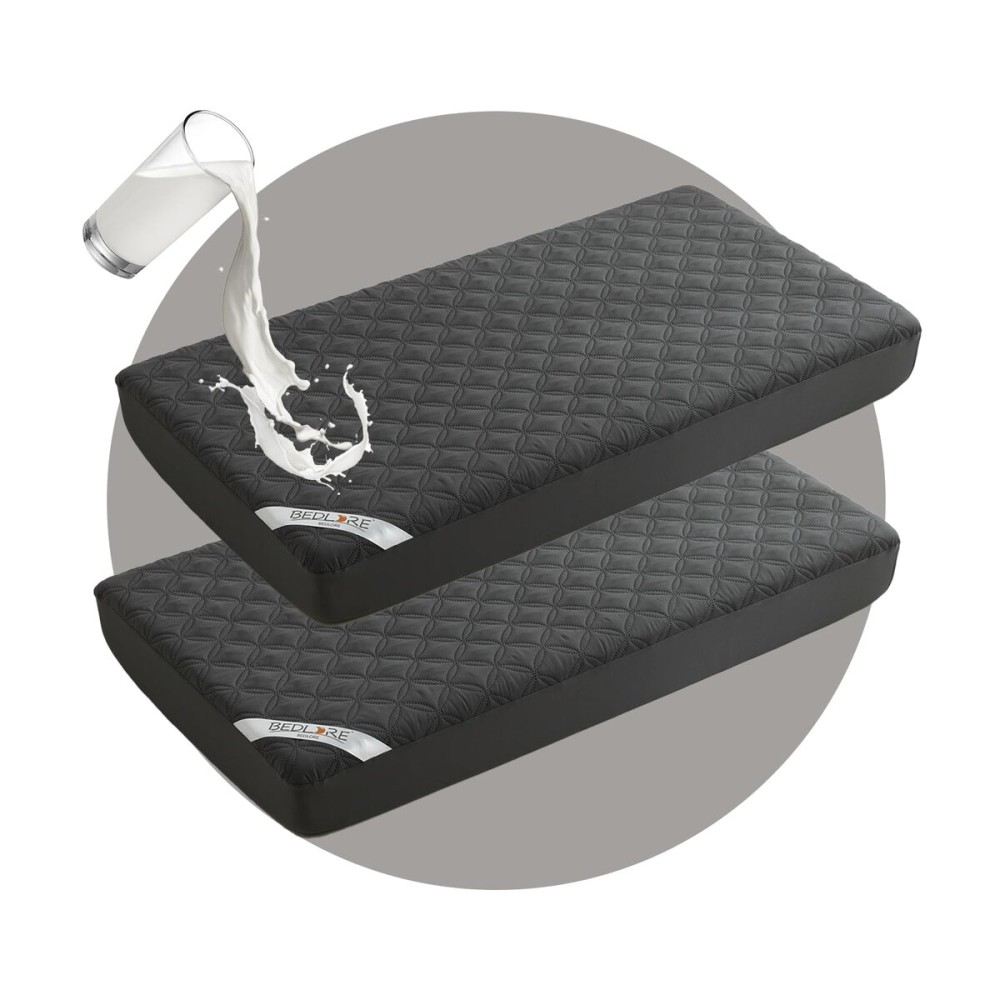 BEDLORE Waterproof Mattress Protector Crib, 2 Pack Soft Gray Mattress Pad, Noiseless Machine Washable Mattress Cover, Ultimate Protection for Your Baby\'s Crib Toddler Bed (52\'\'x28\'\')