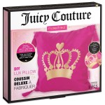 Make It Real DIY Juicy Couture Luxe Pillow Kit - Stylish Tween Decor with Gems & Tassels for Personalized Bedroom Accent - Perfect Craft Gift for Ages 8+