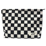 GUTGNK Women\'s Cosmetic Bag, Corduroy Checkerboard Travel Cosmetic Bag Small Cosmetic Bag Skin Care Cosmetic Changing Handy Bag Zipper Organizer