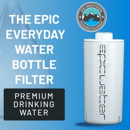 Epic Water Filters Everywhere Bottle Filter | 1-Pack | 75 Gallon Total Filter Life | 3-4 month Supply | Compatible with all Epic Water Bottles | Replaces Everyday and Outdoor