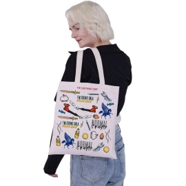 G2TUP Percy Movie Inspired Tote Bag Book Lover Tote Bag Im Going On A Killer Quest Percy Fans Gift (I\'m Going On TG)