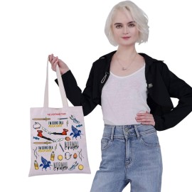 G2TUP Percy Movie Inspired Tote Bag Book Lover Tote Bag Im Going On A Killer Quest Percy Fans Gift (I\'m Going On TG)