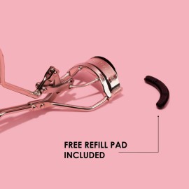 JAPONESQUE Power Curler Eyelash Curler, Instant Lash Curler for Longer Lashes, Silicone Pad, Nickel Finish