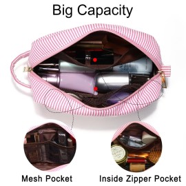 YOOLIFE Birthday Gifts for 6 7 8 9 10 11 12 13 14 15 Year Old Girl, Daughter Gifts, Teen Girl Gifts Trendy Stuff, Initial Makeup Bag, Pink S