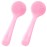 HINZIC 2 Pack Silicone Manual Facial Cleansing Brush, Skin Friendly Waterproof Face Cleaning Scrubber Exfoliator Cleanser for Blackheads Whiteheads Makeup Residues Removal- Pink