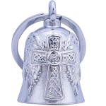 Motorcycle Men Bells - Motorcycle Angel Bell for Men Women,Bell Biker Accessory,Guard Riding Safety (Black) (White)
