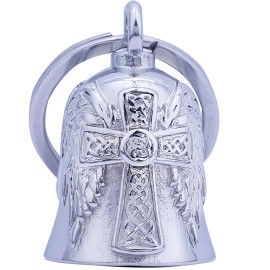 Motorcycle Men Bells - Motorcycle Angel Bell for Men Women,Bell Biker Accessory,Guard Riding Safety (Black) (White)