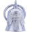 Motorcycle Men Bells - Motorcycle Angel Bell for Men Women,Bell Biker Accessory,Guard Riding Safety (Black) (White)