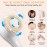 LINGSFIRE Electric Body Brush Rechargeable Back Scrubber for Shower Exfoliating Bath Brush Long Handle for Shower Lotion Applicator for Back Silicone Body Scrubber with 6 Shower Brush Heads