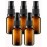 VitalUp 5 Pack Empty Refillable Glass Amber Pump Bottle Ideal for Lotion Cream Essential Oil Travel Small Container,15ml