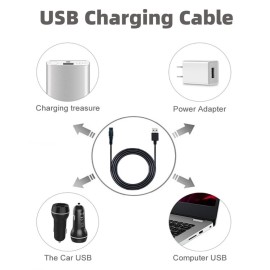 Qjin USB Charging Cable for Philips Norelco Shaver S3243, S3341, S5880, S7885, S7886, S7887 - Power Cord 5V - 2 Pcs