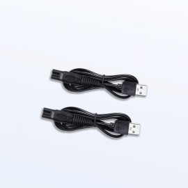 Qjin USB Charging Cable for Philips Norelco Shaver S3243, S3341, S5880, S7885, S7886, S7887 - Power Cord 5V - 2 Pcs