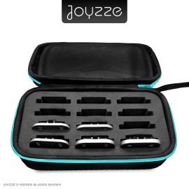 JOYZZE Blades Storage Case - Organize and Protect Your 12 Blades with this Convenient Storage Solution, Grooming Clipper Blade Case Holder Organizer (Blade Storage Case Teal - Holds 12 Blades)