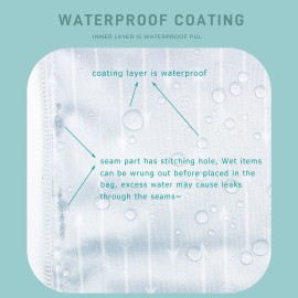 YULUONAPS Wet Dry Bag Waterproof Reusable Wet Bag for Swimsuit, Travel, Beach, Pool, Bathing, Diapers, Dirty Yoga Gym Clothes Toiletries Daycare Organizer with Two Zippered Pockets (green leaf)