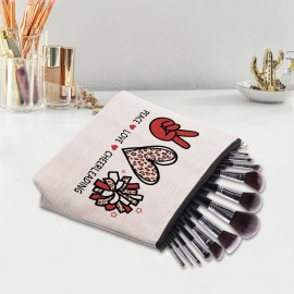 CEASQVAA Cheer leading Gifts for Women, Makeup Cosmetic Bag Gifts for Cheer-leading Women Friends, Birthday Gifts for Cheerleader travel Makeup Pouch