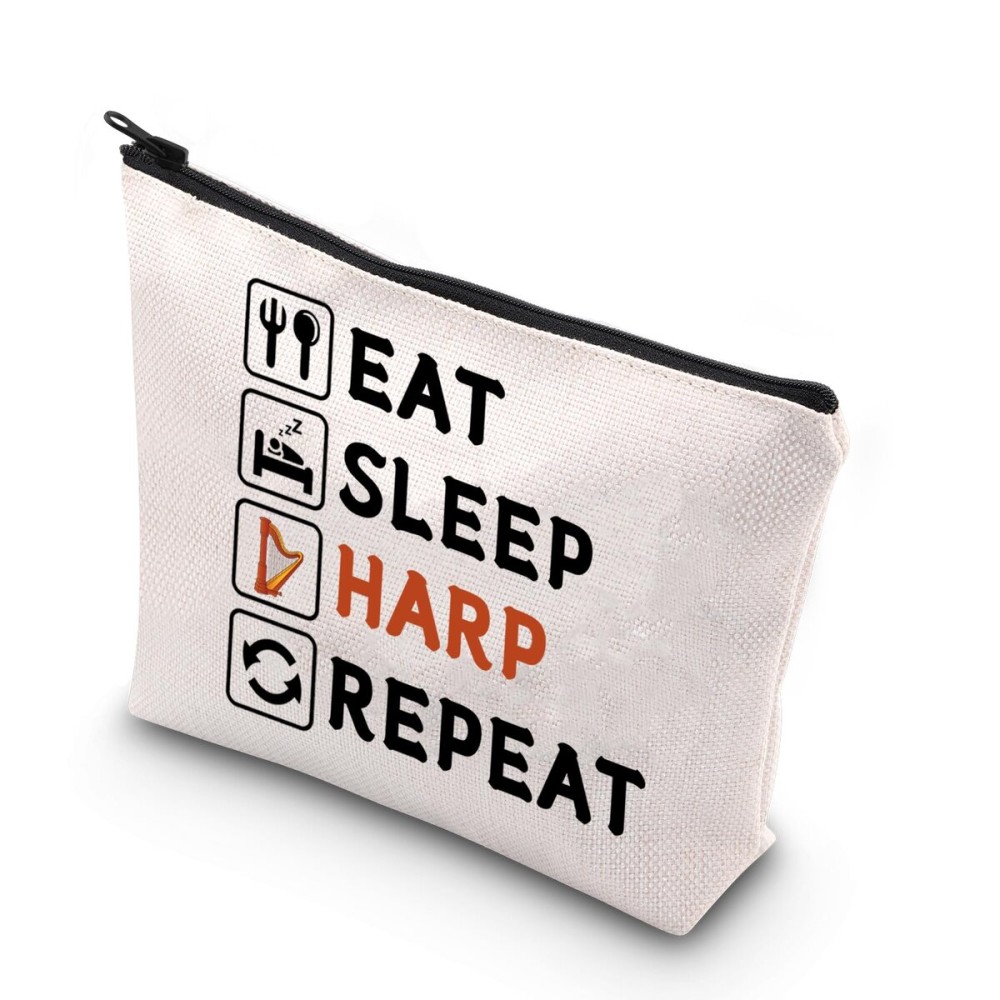 BDPWSS Eat Sleep Harp Repeat Makeup Bag Harpists Gift Harp Lover Gift Harp Player Gift Orchestra Gift Music Instrument Gift (Sleep Harp Repeat) BDPWSS Eat Sleep Harp Repeat Makeup Bag Harpists Gift Harp Lover Gift Harp Player Gift Orchestra Gift Music Instrument Gift (Sleep Harp Repeat)