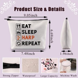 BDPWSS Eat Sleep Harp Repeat Makeup Bag Harpists Gift Harp Lover Gift Harp Player Gift Orchestra Gift Music Instrument Gift (Sleep Harp Repeat) BDPWSS Eat Sleep Harp Repeat Makeup Bag Harpists Gift Harp Lover Gift Harp Player Gift Orchestra Gift Music Instrument Gift (Sleep Harp Repeat)