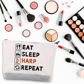 BDPWSS Eat Sleep Harp Repeat Makeup Bag Harpists Gift Harp Lover Gift Harp Player Gift Orchestra Gift Music Instrument Gift (Sleep Harp Repeat) BDPWSS Eat Sleep Harp Repeat Makeup Bag Harpists Gift Harp Lover Gift Harp Player Gift Orchestra Gift Music Instrument Gift (Sleep Harp Repeat)