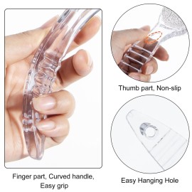 2 Pcs Foot Pumice Stone Brush Calluses Remover, Ooloveminso Large Foot Scrubber Foot File with Handle 2 in 1 Suitable for Horniness Foot Spa, Foot Care Smooth Skin (Transparent) 2 Pcs Foot Pumice Stone Brush Calluses Remover, Ooloveminso Large Foot Scrubber Foot File with Handle 2 in 1 Suitable for Horniness Foot Spa, Foot Care Smooth Skin (Transparent)