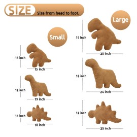 TVVPGG Dino Nugget Plush,Large 20 in Dino Nugget Pillow Stuffed Toy, Funny Dino Chicken Nuggets Pillow Gifts for Kids Adults Girlfriend Christmas