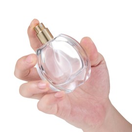 JJKMALL 50ml 1.7 oz Vintage Shape Spray Bottle Refillable Crystal Glass Atomizer Empty Fine Mist Spray Perfume Bottles - (1Pack) 1pc Funnel Filler 1PC 3ml Dropper 1pc Storage Gift Bag