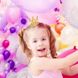 Framendino, 12 Pack Gold Mini Crown Small Rhinestone Crystal Tiara Headpiece Princess Bridal Accessories for Party Wedding Birthday Decorations