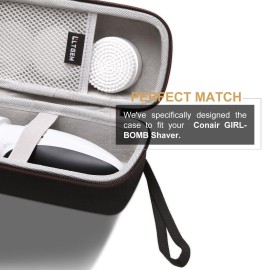 LTGEM Hard Travel Storage Carrying Case for Conair GIRLBOMB Shaver and Body Polish Kit for Women - Travel Carrying Electric Razor Hard Case