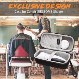 LTGEM Hard Travel Storage Carrying Case for Conair GIRLBOMB Shaver and Body Polish Kit for Women - Travel Carrying Electric Razor Hard Case