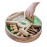 KOOKAROO Wooden Tinker Tray & Pounding Set - Montessori Sensory Play Tray with Peg Dolls, Wooden Nails, Hammer & Playdough Tools for Fine Motor & Imaginative Play