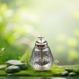 YYNGJCK 1 Pc 180 ml/6 Oz Empty Glass Dispenser Bottle for Nail Polish Reusable Thick Press Container Pump Push Down Dispenser, with Metal Core and Dust Cover