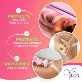 VA J-J VISOR Womens Intimate Area Protection Shield Brazilian Waxing, Laser Hair Removal, Modesty Protection, Depilation Single Pack