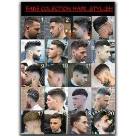 VMXWLL Barber Shop Decor Fade Colletcion Hair Stylish Canvas Poster Unframe-style 12x18inch(30x45cm) VMXWLL Barber Shop Decor Fade Colletcion Hair Stylish Canvas Poster Unframe-style 12x18inch(30x45cm)