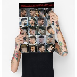 VMXWLL Barber Shop Decor Fade Colletcion Hair Stylish Canvas Poster Unframe-style 12x18inch(30x45cm)