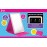 eKids Barbie Travel Mirror with Light and Adjustable Stand, Shatterproof Makeup Mirror with Rechargeable Battery, Designed for Fans of Barbie Accessories and Gifts