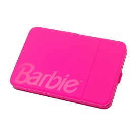 eKids Barbie Travel Mirror with Light and Adjustable Stand, Shatterproof Makeup Mirror with Rechargeable Battery, Designed for Fans of Barbie Accessories and Gifts