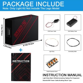 Hilighting Upgraded Led Light Kit Compatible with LEGO Speed Champions 2 Fast 2 Furious Nissan Skyline GT-R (R34) Race Car Toy Model Building Kit, Lights Compatible with LEGO 76917(Model Not Included)